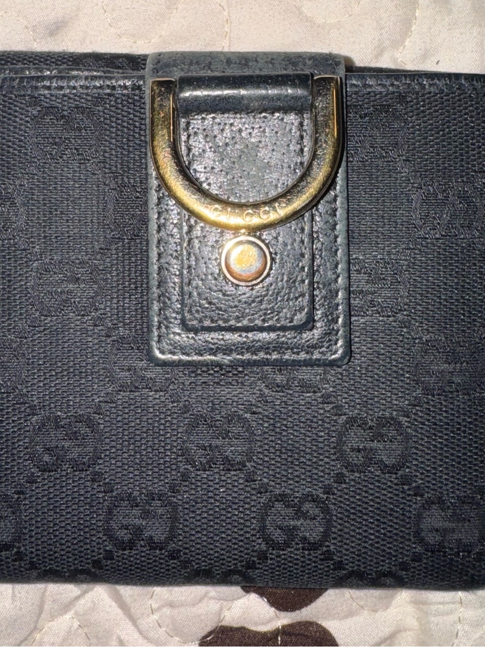 Gucci GG Canvas Abbey D-Ring Compact Bifold Wallet